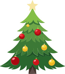 Fototapeta premium christmas tree vector. Dreaming of a White Christmas: Tree Decorating Inspiration