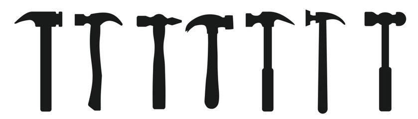 Set of hammer vector illustration