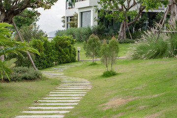 Architecture, Back Yard, Block Shape, Cement, City