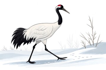 Obraz premium This beautiful black crowned crane, or Balearica regulorum, is a striking wild bird with a unique golden crown of feathers, found in nature and wildlife
