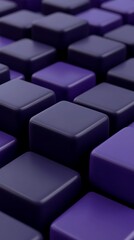 Abstract purple blocks, close-up