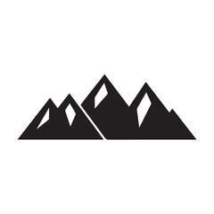 Mountain silhouette icon vector