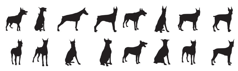 doberman dog silhouette.