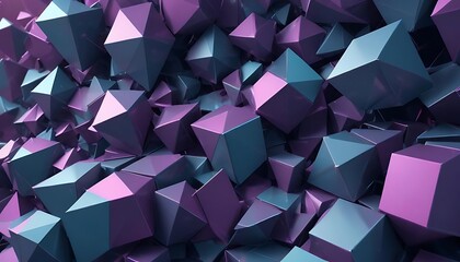 Obraz premium Close up of purple and blue cubes