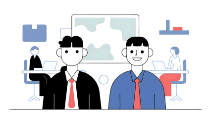 two happy entrepreneurs smiling at the camera cheerfully young asian businesspeople standing in a boardroom with their colleagues in the background diverse entrepreneurs working together as 36835523 1