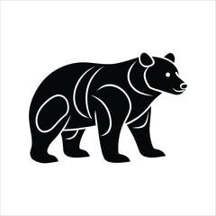 Fototapeta premium Bear icon vector illustration isolated on white background
