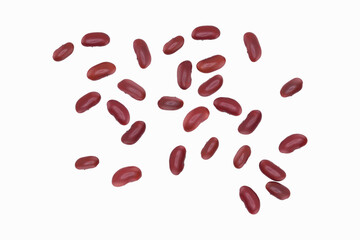 Red beans are a healthy food with a white background. All seeds, vegetables, beans are nutritious and delicious.

