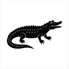 Naklejka premium Crocodile icon vector illustration isolated on white background