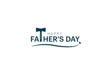 Happy Father's Day typography, love, heart, greeting, t-shirt, bow tie, shirt vector design in eps 10.