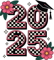 Class of 2025 Graduation Artwork, Congrats Senior Illustration, Graduation Illustration Art