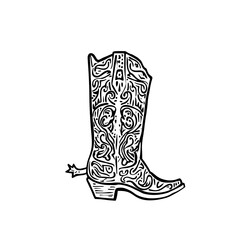 black and white boots