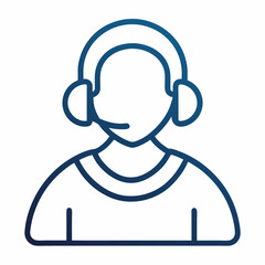 Cold calling outline icon on white background