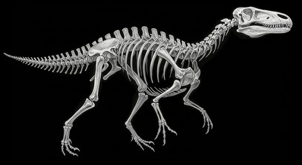 Dinosaur Skeleton in X-Ray Style