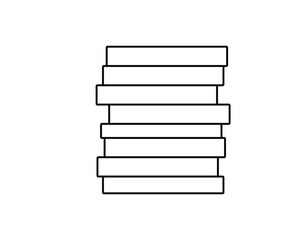 Stack of Books Icon Simple Line Art Illustration for Education, Reading, and Knowledge