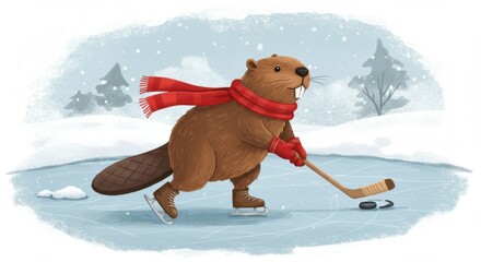 Beaver in Winter Sports