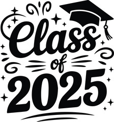 Class of 2025 Graduation Artwork, Congrats Senior Illustration, Graduation Illustration Art