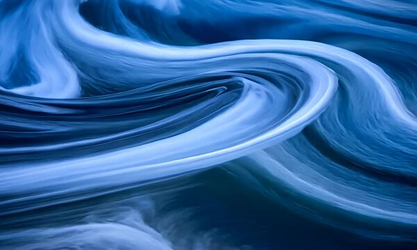 Blue, swirling abstraction