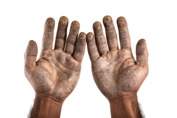 Dirty Hands of a Worker Revealing Hard Labor and Dedication