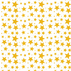 Golden Star pattern background, greeting card, pattern for banner, abstract white modern vector illustration, isolated on white background