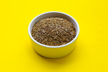 Dry organic dill seeds, herbal plant