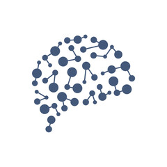 digital brain system innovation logo design