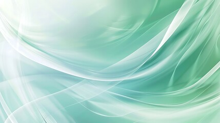 Abstract background with smooth flowing teal and white waves