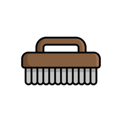 scrub brush icon vector design template simple and clean