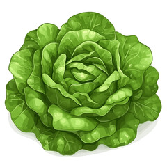 Obraz premium Lettuce on white 