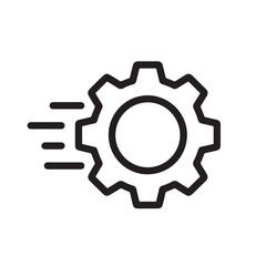 Obraz premium Gear icon vector illustration of industrial cogwheel technology