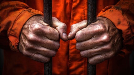 Confinement of prisoners correctional facility photography dark environment close-up view justice and freedom concepts