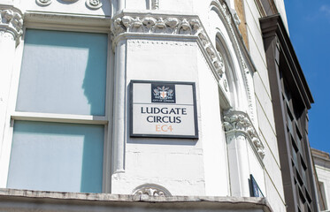 Obraz premium Ludgate Circus Street Sign in London