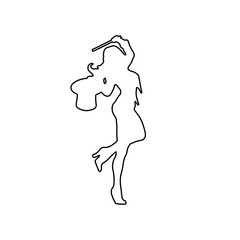 A large black outline enchantress symbol on the center. Illustration on transparent background