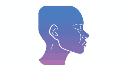 Human Head ENT System: Line Icon for Medical, Healthcare, and Anatomy Illustrations. Perfect for    