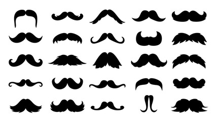 Set of mustache collection