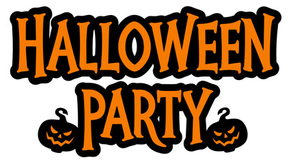Halloween Party Typography Lettering