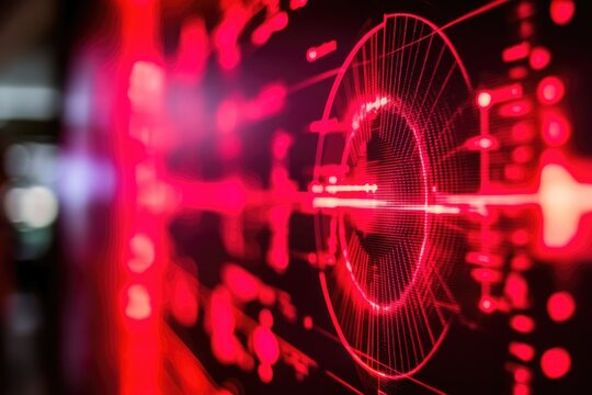 Dynamic, red digital display