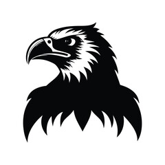 black eagle head vector illustration.