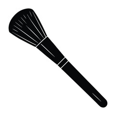  isolated black and white brushes for hair, makeup, and artistic painting tools