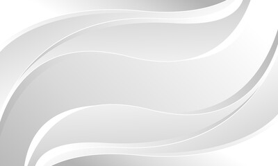 Abstract modern white and gray wave background. Elegant minimalist gradient flow lines for business wallpaper, presentation, banner, cover, template design, website, and more