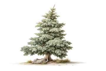 PNG Lush evergreen pine tree in naturalistic setting