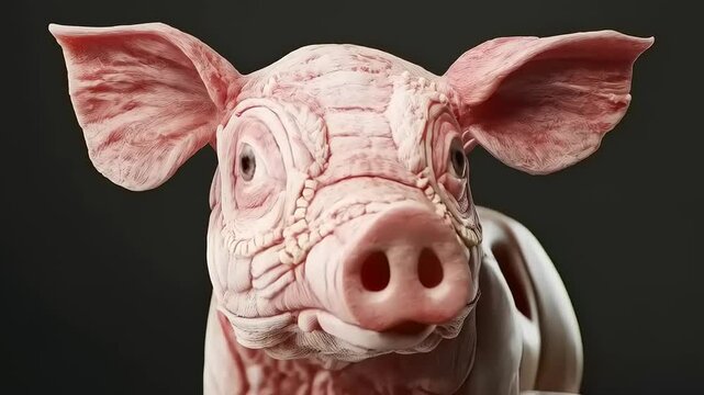 pink pig head