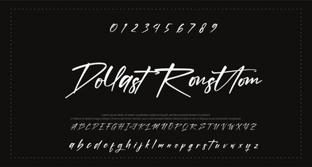 signature Font Calligraphy Logotype Script Brush Font Type Font lettering handwritten