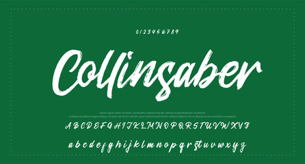 
Handwritten Brush font for lettering quotes. Hand drawn brush style modern calligraphy. 