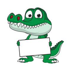 Naklejka premium cute crocodile animal cartoon illustration