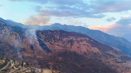 Village on Fire Amid Forest Region &ndash; Shocking Drone Capture