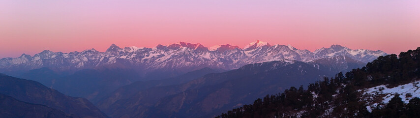 Gangotri Range at Sunrise image view
