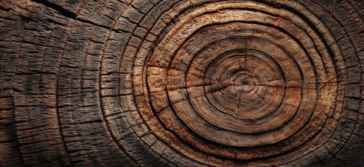 Fototapeta premium A detailed close up of a tree stump showcasing the distinct rings of a tree