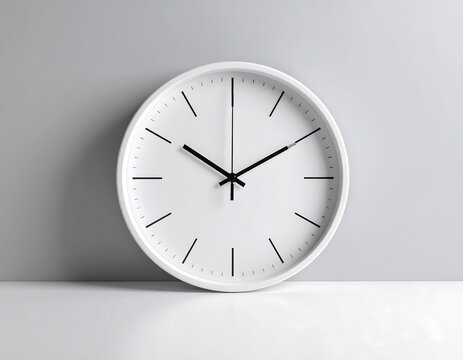 White clock on white surface