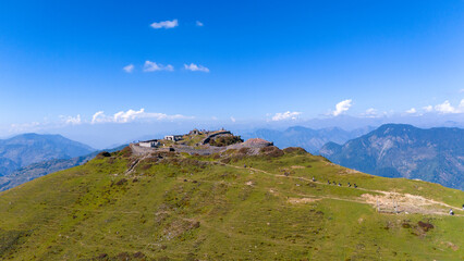 Aerial View of Raghupur Fort &ndash; Historic Hilltop Fortress in Himachal Pradesh