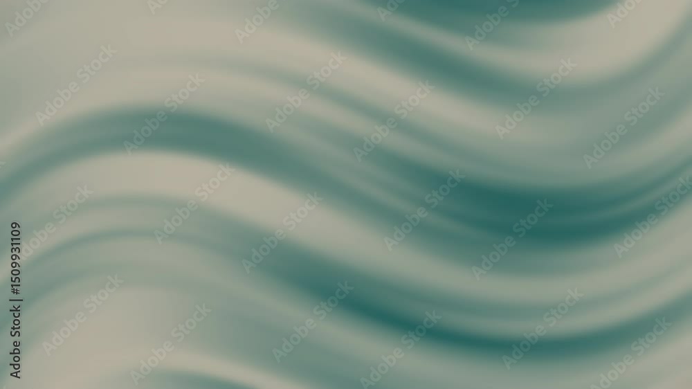 Poster soft gradients of teal and beige blend together in abstract, flowing wave-like shapes for a calming 